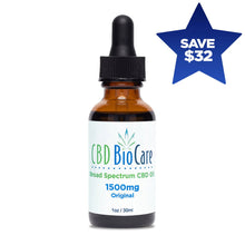 Load image into Gallery viewer, 1500mg Broad Spectrum Oil - Hemp the NON POT