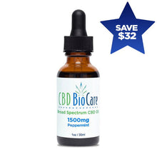 Load image into Gallery viewer, 1500mg Broad Spectrum Oil - Hemp the NON POT