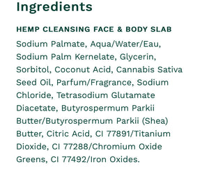 Cleansing Face & Body Slab Soap - Hemp the NON POT